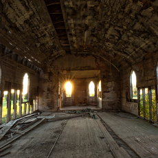 Hurrican Lake Church Interior © by Rebecca Skinner