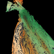 Orange and Green Rainbow Dress © by Marky Kauffmann