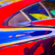 Red Car, RCC Parking Lot, Suffern, NY © by Laurie Peek