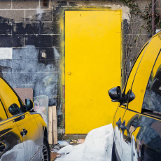 Yellow Door, New Street, Nyack, NY  © by Laurie Peek