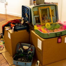 Installation View: The Suitcase Series
